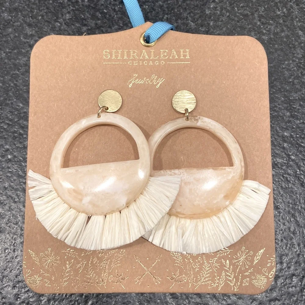 Shiraleah Reese NWT bohemian earrings cream fringe